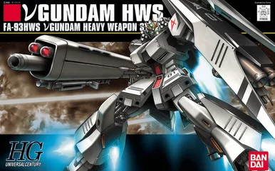 Bandai 5057397 #093 Nu Gundam HWS FA-93HWS Heavy Weapon System HGUC 1/144 Scale Model Kit