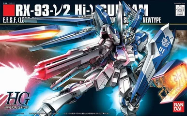 Bandai 5059570 #095 Hi-Nu Gundam E.F.S.F. (Lond Bell Unit) Amuro Rays Customize Mobile Suit for Newtype HGUC 1/144 Scale Model Kit