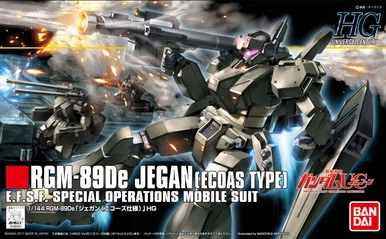 Bandai 5056833 RGM-89De Jegan ECOAS Type E.F.S.F. Special Operations Mobile Suit HGUC 1/144 Scale Model Kit
