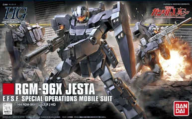Bandai 5057592 #130 RGM-96X Jesta E.F.S.F. Special Operations Mobile Suit HGUC 1/144 Scale Model Kit