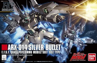 Bandai 5055755 #170 ARX-014 Silver Bullet E.F.S.F. Quasi Psycommu Mobile Suit Test Type HGUC 1/144 Model Kit