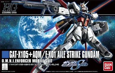 Bandai 5058799 #171 GAT-X105+AQM/E-X01 Aile Strike Gundam O.M.N.I.ENFORCER Mobile Suit HGUC 1/144 Scale Model Kit