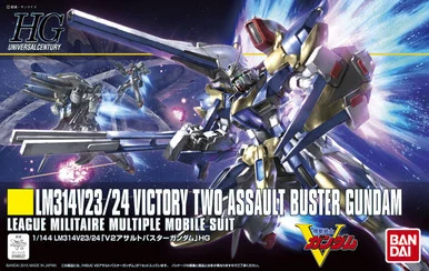 Bandai 5057751 #189 LM314V23/24 Victory Two Assault Buster Gundam League Militaire Multiple Mobile Suit HGUC 1/144 Scale Model Kit