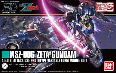 Bandai 5055611 #203 MSZ-006 Zeta Gundam A.E.U.G. Attack Use Prototype Variable Form Mobile Suit HGUC 1/144 Scale Model Kit
