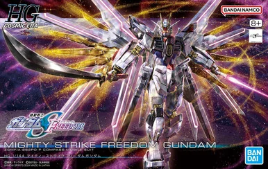 Bandai 5066384 #250 Mighty Strike Freedom Gundam ZGMF/A-262PD-P Compass Mobile Suit HG 1/144 Scale Model Kit