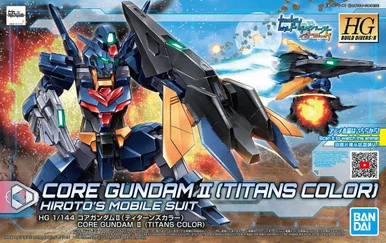 Bandai 5061249 #43 Core Gundam II (Titans Color) Hiroto's Mobile Suit HG 1/144 Scale Model Kit