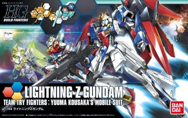 Bandai 5057943 #040 Lightning Z Gundam Team Try Fighters: Yuuma Kousakas Mobile Suit HG 1/144 Scale Model Kit