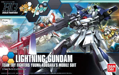 Bandai 5055433 #020 Lightning Gundam Team Try Fighters Yuuma Kousakas Mobile Suit HG 1/144 Scale Model Kit