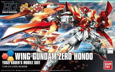 Bandai 5055440 #033 Wing Gundam Zero Honoo Yusei Kouen's Mobile Suit HG 1/144 Scale Model Kit