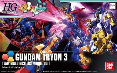 Bandai 5058797 #038 Gundam Tryon 3 Team Build Busters Mobile Suit HG 1/144 Scale Model Kit