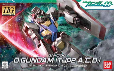 Bandai 5055732 GN-000 0 Gundam (Type A.C.D.) HG 1/144 Scale Model Kit