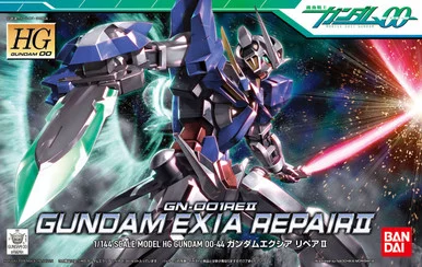 Bandai 5055733 #044 Gundam Exia Repair II GN-001REII HG 1/144 Scale Model Kit