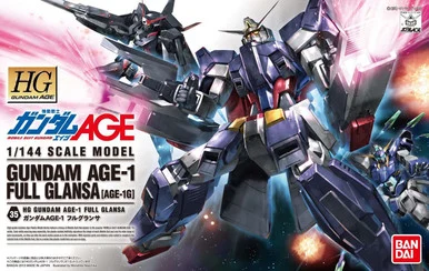 Bandai 5057390 #35 Gundam Age-1 Full Glansa AGE-1G HG 1/144 Scale Model Kit