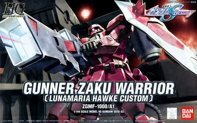 Bandai 5055467 #22 Gunner Zaku Warrior ZGMF-1000/A1 HG 1/144 Scale Model Kit