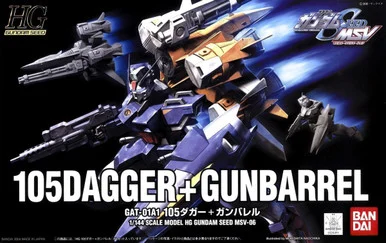 Bandai 5056813 MSV-06 GAT-01A1 105 Dagger + Gunbarrel HG 1/144 Scale Model Kit