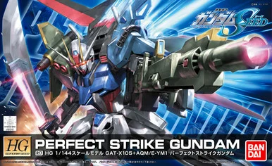Bandai 5055750 #R17 GAT-X105+AQM/E-YM1 Perfect Strike Gundam HG 1/144 Scale Model Kit