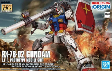 Bandai 5058929 #026 RX-78-02 Gundam E.F.F. Prototype Mobile Suit HG 1/144 Scale Model Kit