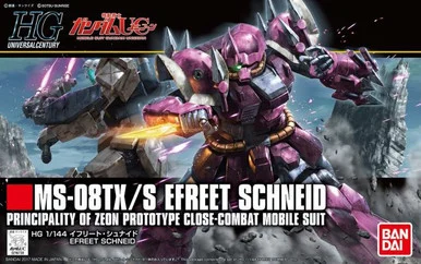 Bandai 5057406 #206 MS-08TX/S Efreet Schneid Principality Of Zeon Prototype Close-Combat Mobile Suit HGUC 1/144 Scale Model Kit
