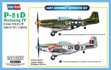 Hobby Boss 85802 P-51D Mustang IV Fighter 1/48 Scale Model Kit