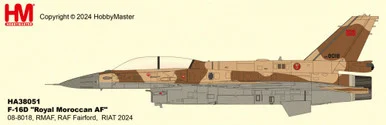 F-16D "Royal Moroccan AF" 08-8018, RMAF, RAF Fairford, RIAT 2024 HA38051 Scale 1:72