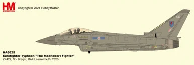 Eurofighter Typhoon “The MacRobert Fighter” ZK427, No. 6 Sqn., RAF Lossiemouth, 2023 HA6625 Scale 1:72 - Hobby Master