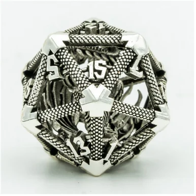 Foam Brain Games 5054 Hollow Dragon Keep D20 - Silver