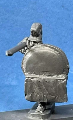 PIG030109 - Hoplites with skirted shields advancing spear horizontal
