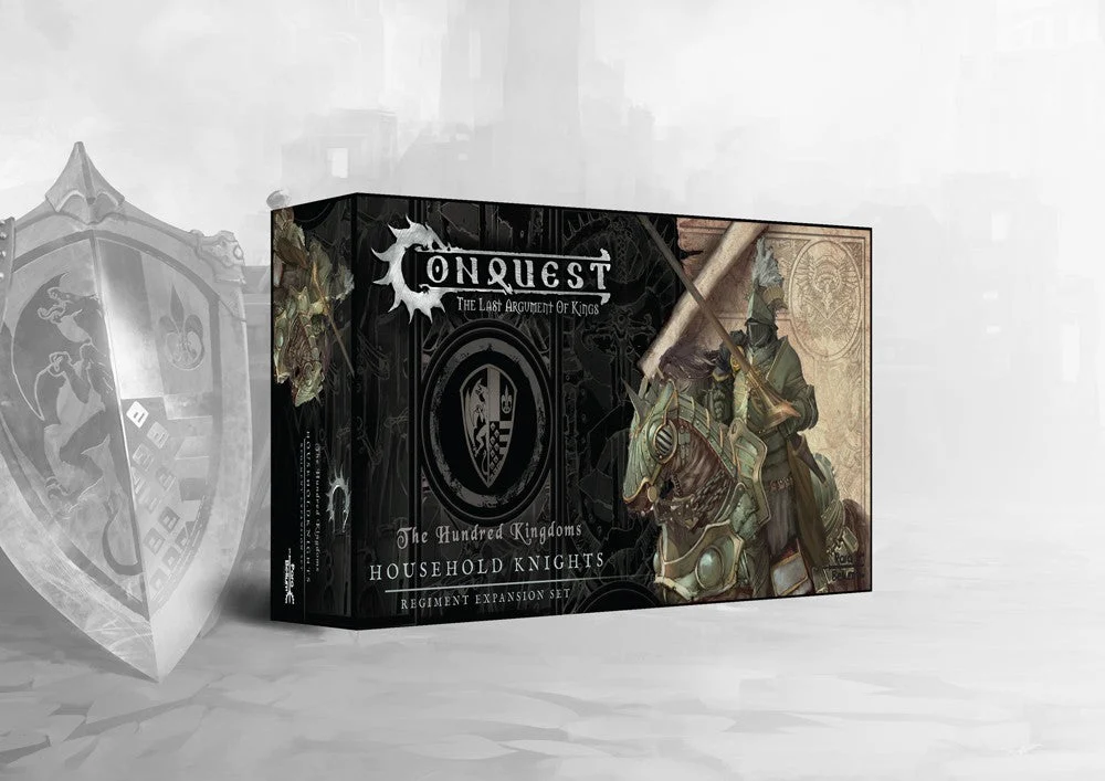Conquest The Hundred Kingdoms Household Knights, 38 mm Scale Model Plastic Figures - Para Bellum Games