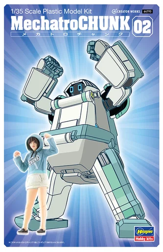 1/35 MechatroChunk No.02 Grayish Mint + Support Girl - Hasegawa - HAS