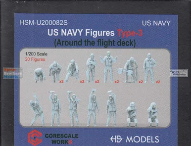 HSMU200082U 1:200 HS Models Figures Type 3 (Around the flight deck) for Arleigh Burke Class Destroyer
