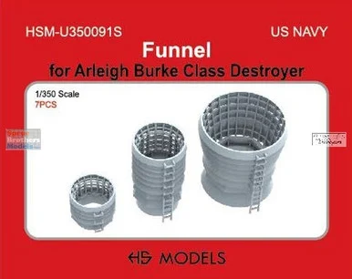 HSMU350091U 1:350 HS Models US Navy Funnels (for Arleigh Burke Class)