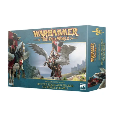 GW06-07 The Old World Bretonnia Battle Standard Bearer on Royal Pegasus