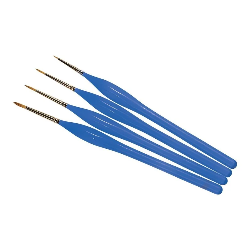 Detail Sable Brush Pack Sizes 00, 0, 1, 2 Painting - Humbrol