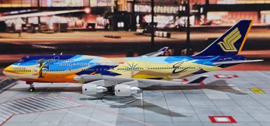 Singapore Airlines Boeing 747-400 9V-SPL "Tropical" B615301 1:400