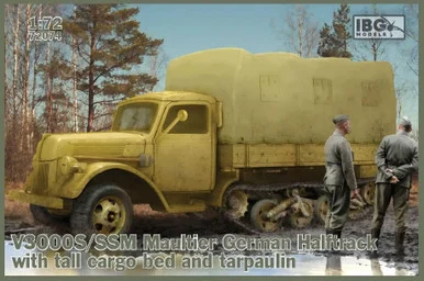 1/72 IBG V3000S/SSM Maultier German Halftrack with tall cargo bed and tarpaulin -