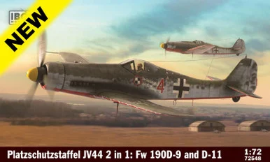 1/72 IBG 2 in 1: Platzschutzstaffel JV44 (Fw 190D-9 and Fw 190D-11) - 2 full model kits in the box!