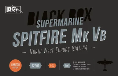 1/72 IBG Models Supermarine Spitfire Mk Vb North West Europe 1941-44 Black Box LE Plastic Model Kit
