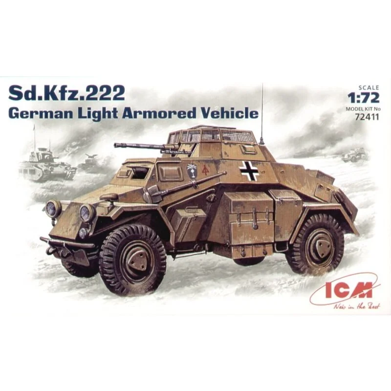 Sd.Kfz.222 German Light Armoured Vehicle Model kit - ICM