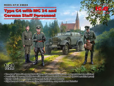 1/24 ICM Type G4 with MG 34 and German Staff Personnel - ICM Models