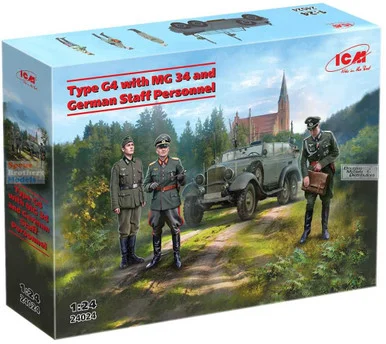 ICM24024 1:24 ICM Type G4 with MG34 & German Staff Personnel