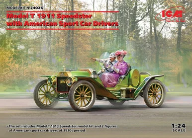 1/24 ICM Model T 1913 Speedster with American Sport Car Drivers - ICM Models