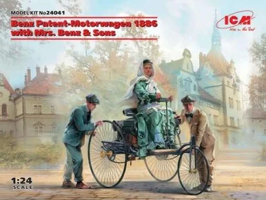 1/24 ICM Benz Patent-Motorwagen 1886 with Mrs. Benz & Sons
