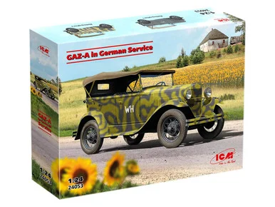 1/24 ICM Models GAZ-A Car in German Service Plastic Model Kit