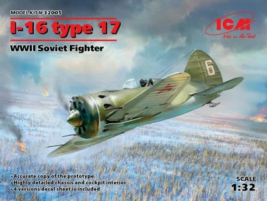 1/32 ICM I-16 type 17, WWII Soviet Fighter