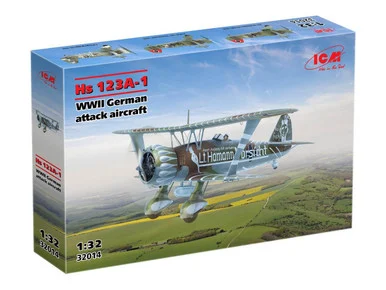 1/32 ICM Hs 123A-1 WWII German attack aircraft Plastic Model Kit