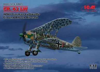 1/32 ICM CR. 42 LW , WWII German Luftwaffe Ground Attack Aircraft - ICM Models