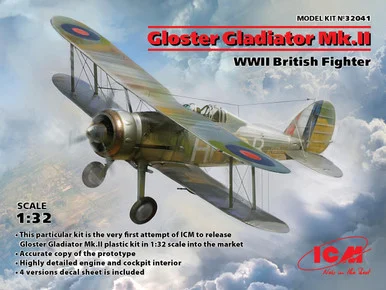 1/32 ICM Gloster Gladiator Mk.II, WWII British Fighter - ICM Models