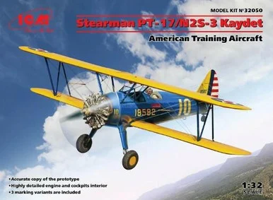 1/32 ICM Stearman PT-17/N2S-3 Kaydet , American Training Aircraft