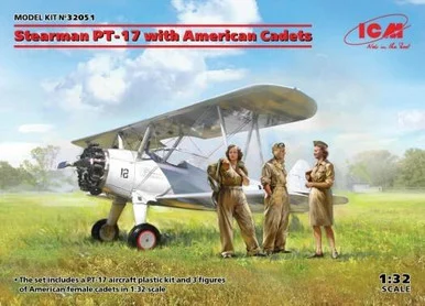 1/32 ICM Stearman PT-17 with American Cadets