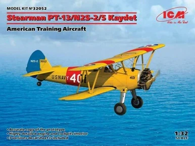 1/32 ICM Stearman PT-13/N2S-2/5 Kaydet, American Training Aircraft